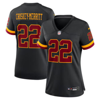 Women's Jacory Croskey-Merritt Washington Commanders #22 Hail Raiser Alternate Game Jersey - Black