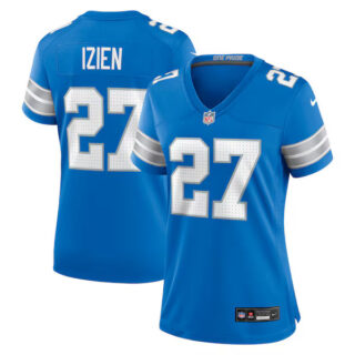 Women's Christian Izien Detroit Lions #27 Team Game Jersey - Blue