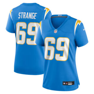 Women's Cole Strange Los Angeles Chargers #69 Team Game Jersey - Powder Blue
