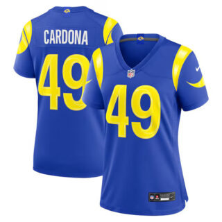 Women's Joe Cardona Los Angeles Rams #49 Team Game Jersey - Royal