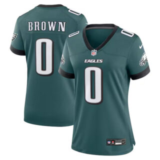 Women's Marquise Brown Philadelphia Eagles #0 Team Game Jersey - Midnight Green