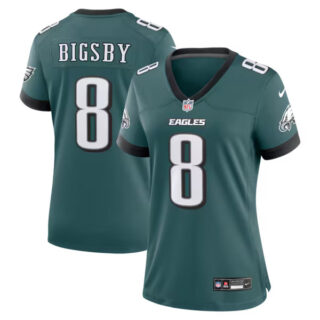 Women's Tank Bigsby Philadelphia Eagles #8 Team Game Jersey - Midnight Green