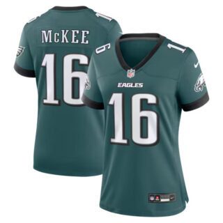 Women's Tanner McKee Philadelphia Eagles #16 Team Game Jersey - Midnight Green
