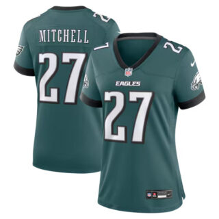 Women's Quinyon Mitchell Philadelphia Eagles #27 Team Game Jersey - Midnight Green
