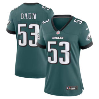Women's Zack Baun Philadelphia Eagles #53 Team Game Jersey - Midnight Green