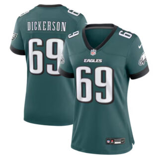 Women's Landon Dickerson Philadelphia Eagles #69 Team Game Jersey - Midnight Green