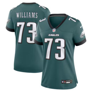 Women's Cameron Williams Philadelphia Eagles #73 Team Game Jersey - Midnight Green