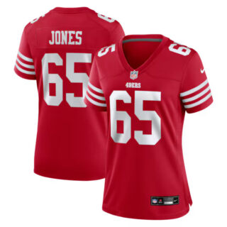 Women's Robert Jones San Francisco 49ers #65 Team Game Jersey - Scarlet