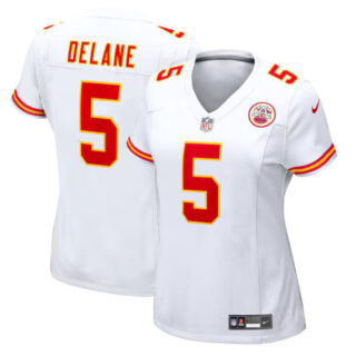 Women's Mansoor Delane Kansas City Chiefs #5 Game Jersey - White