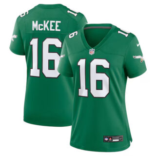 Women's Tanner McKee Philadelphia Eagles #16 Alternate Game Jersey - Kelly Green