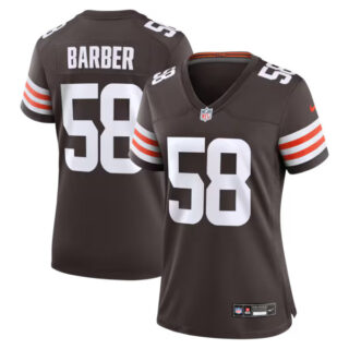 Women's Austin Barber Cleveland Browns #58 Team Game Jersey - Brown