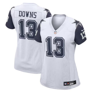 Women's Caleb Downs Dallas Cowboys #18 Alternate Game Jersey - White