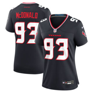 Women's Kayden McDonald Houston Texans #93 Team Game Jersey - Navy