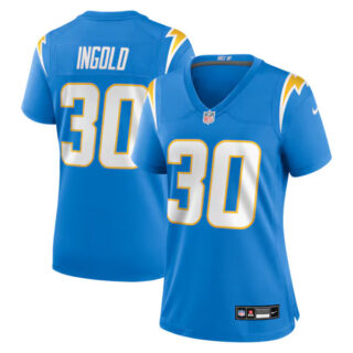 Women's Alec Ingold Los Angeles Chargers #30 Team Game Jersey - Powder Blue