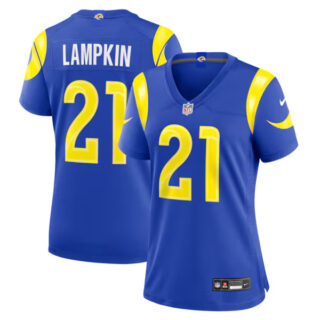 Women's Cam Lampkin Los Angeles Rams #33 Team Game Jersey - Royal