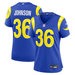 Women's Alex Johnson Los Angeles Rams #21 Team Game Jersey - Royal