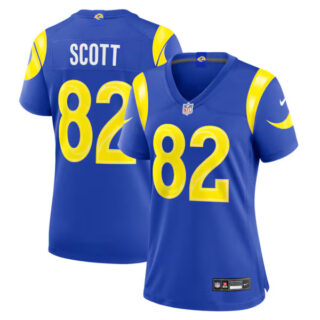Women's Tyler Scott Los Angeles Rams #86 Team Game Jersey - Royal