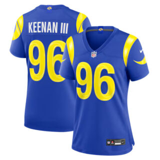 Women's Tim Keenan III Los Angeles Rams #96 Team Game Jersey - Royal