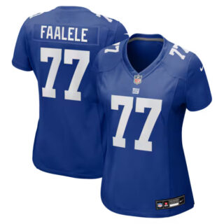 Women's Daniel Faalele New York Giants #77 Team Game Jersey - Royal