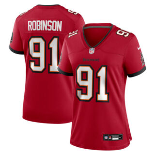 Women's A'Shawn Robinson Tampa Bay Buccaneers #91 Team Game Jersey - Red