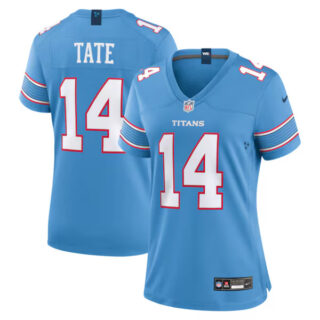 Women's Carnell Tate Tennessee Titans #14 Team Game Jersey - Light Blue
