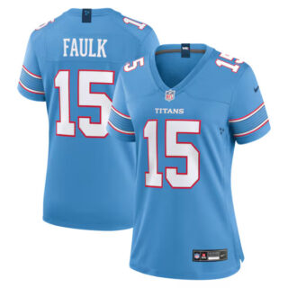 Women's Keldric Faulk Tennessee Titans #15 Team Game Jersey - Light Blue