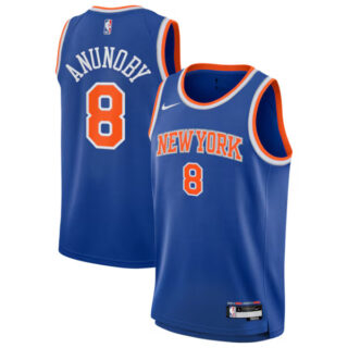 Youth OG Anunoby New York Knicks #8 Swingman Jersey - Icon Edition - Blue