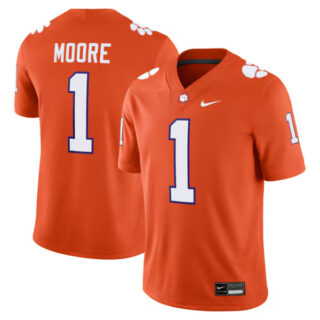 Men's T.J. Moore Clemson Tigers Game Football Jersey - Orange