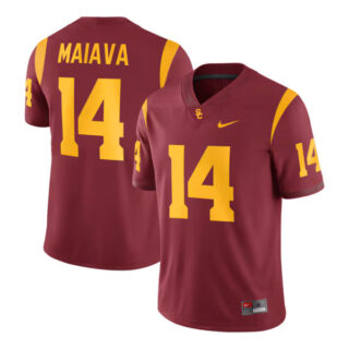 Men's Jayden Maiava USC Trojans Game Football Jersey - Cardinal