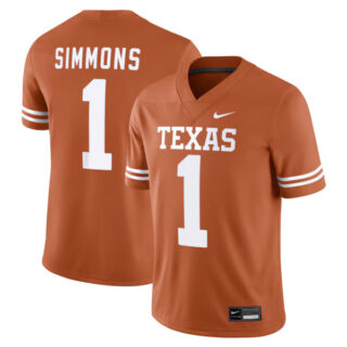 Men's Colin Simmons Texas Longhorns Game Football Jersey - Texas Orange