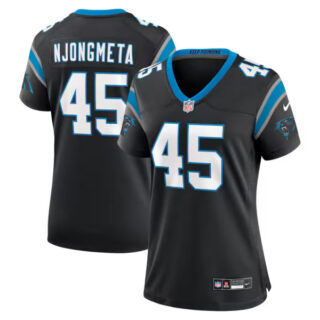 Women's Maema Njongmeta Carolina Panthers #40 Team Game Jersey - Black