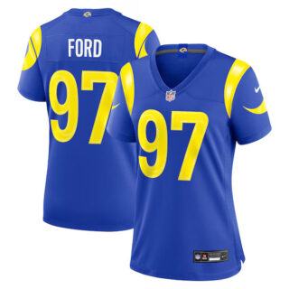 Women's Poona Ford Los Angeles Rams #95 Team Game Jersey - Royal