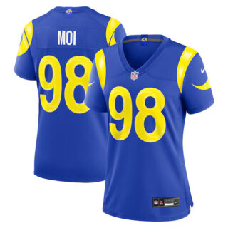 Women's Jaxson Moi Los Angeles Rams #98 Team Game Jersey - Royal