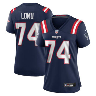 Women's Caleb Lomu New England Patriots #74 Team Game Jersey - Navy