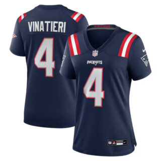 Women's Adam Vinatieri New England Patriots #4 Team Retired Game Jersey - Navy