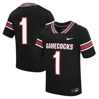 Youth #1 South Carolina Gamecocks Alternate Replica Football Jersey - Black