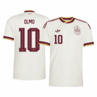 OLMO #10 Spain Away Soccer Jersey World Cup 2026 White