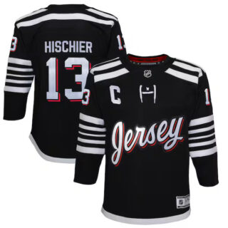 Youth Nico Hischier New Jersey Devils #13 2021/22 Alternate Premier Player Jersey - Black