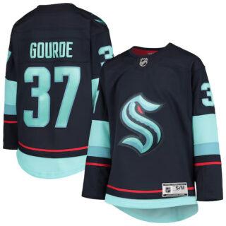 Youth Yanni Gourde Seattle Kraken #37 Home Premier Player Jersey - Deep Sea Blue