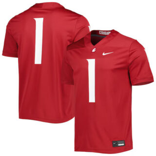 Men's #1 Washington State Cougars Untouchable Football Jersey - Crimson