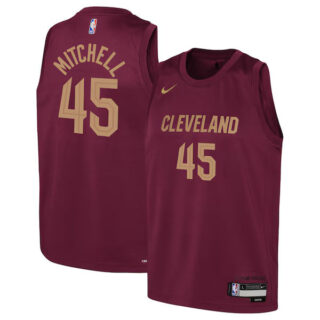 Youth Donovan Mitchell Cleveland Cavaliers #45 Swingman Jersey - Icon Edition - Wine