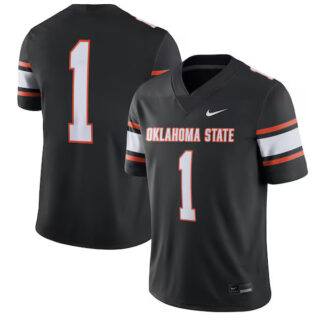 Men's #1 Oklahoma State Cowboys Game Jersey - Black