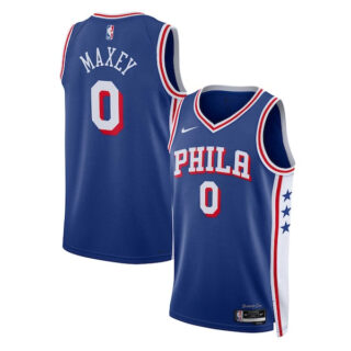 Women's Tyrese Maxey Philadelphia 76ers #0 Swingman Jersey - Icon Edition - Royal