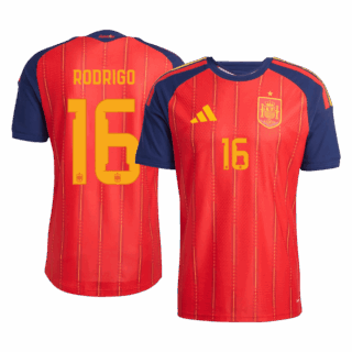 Spain RODRIGO #16 Home Soccer Jersey Authentic 2026