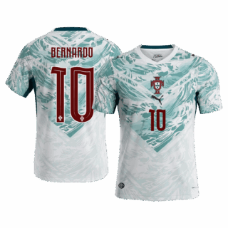 BERNARDO #10 Portugal Away Soccer Jersey World Cup 2026 White&Green