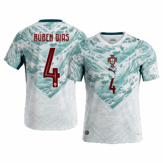RUBEN DIAS #4 Portugal Away Soccer Jersey World Cup 2026 White&Green