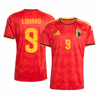 LUKAKU #9 Belgium Home Soccer Jersey World Cup 2026 Red
