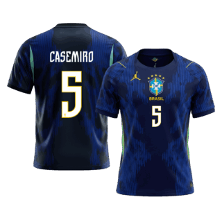 CASEMIRO #5 Brazil Away Soccer Jersey World Cup 2026 Navy