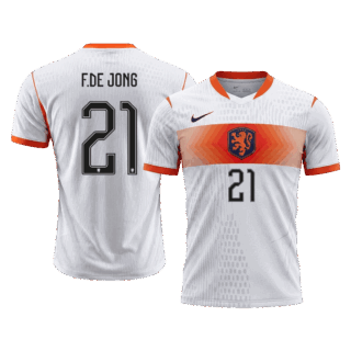 Netherlands F.DE JONG #21 Away Soccer Jersey Authentic 2026