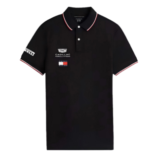 Men 2026 Cadillac F1 Racing Team Polo Shirt Black
